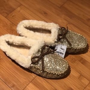 Gold J Crew Slippers